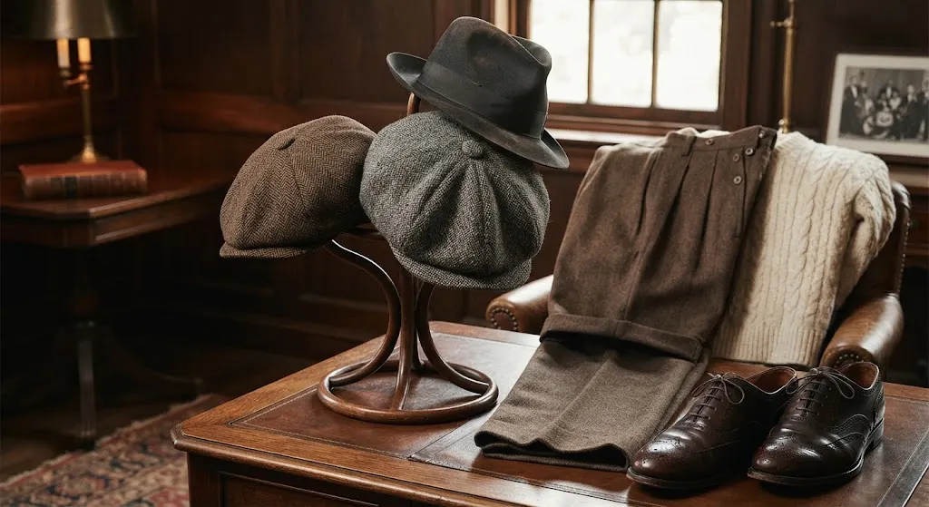Flat cap newsboy cap and fedora from 1920s men's fashion