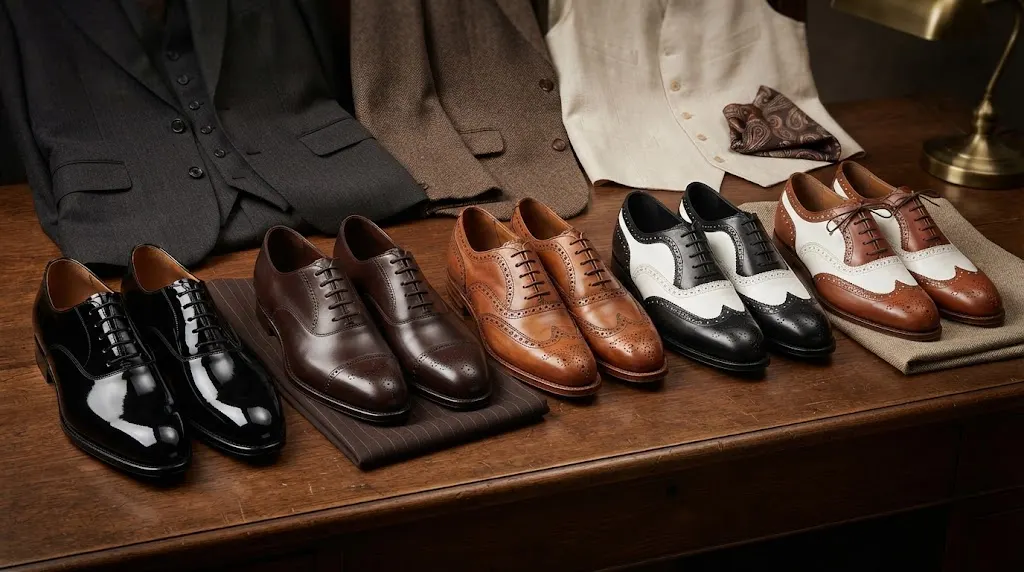 Black brown and two-tone men’s shoes from the 1920s