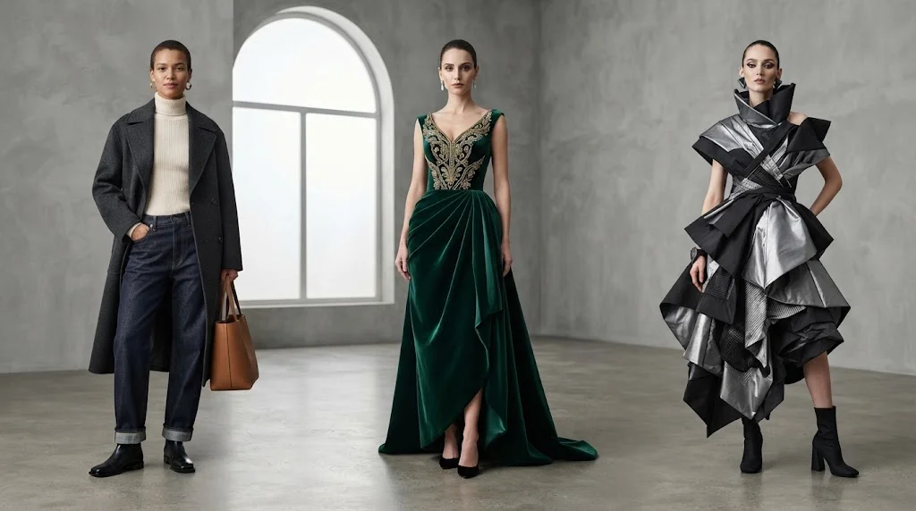 Comparison of ready-to-wear, haute couture, and avant-garde fashion