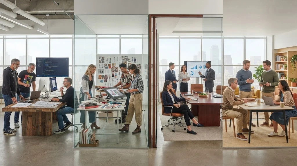 Different workplace dress codes and professional styles