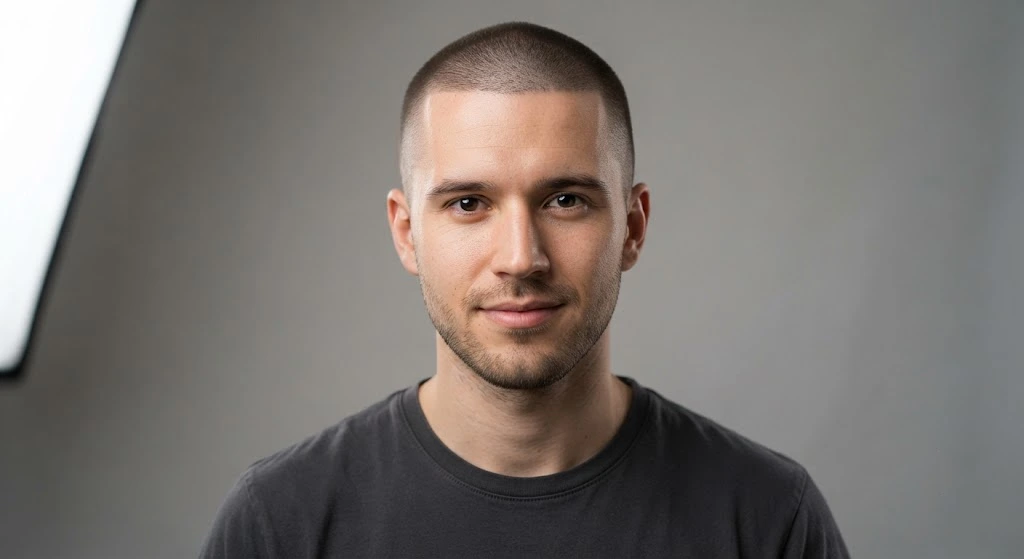 Burr cut hairstyle for men