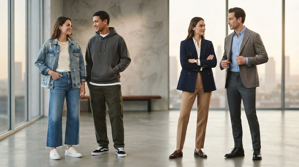 Casual and classic clothing styles for men and women