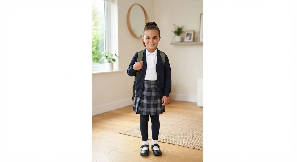 Classic high ponytail hairstyle for school