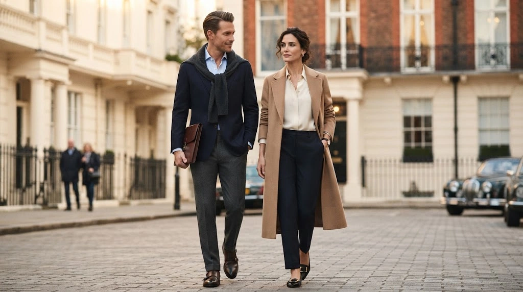 Classic clothing style with tailored timeless outfits