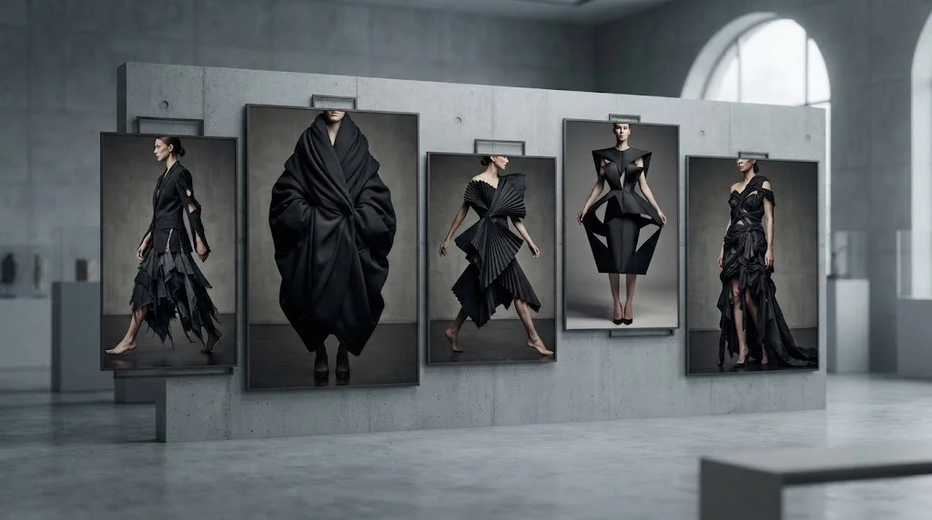 Avant-garde fashion designs inspired by influential experimental designers