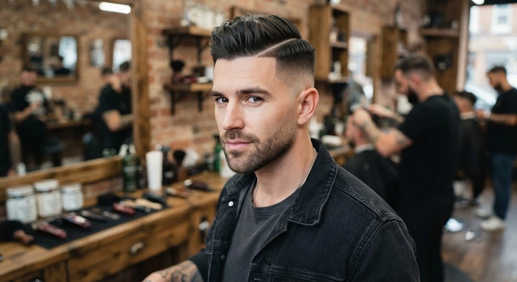 Disconnected military fade haircut