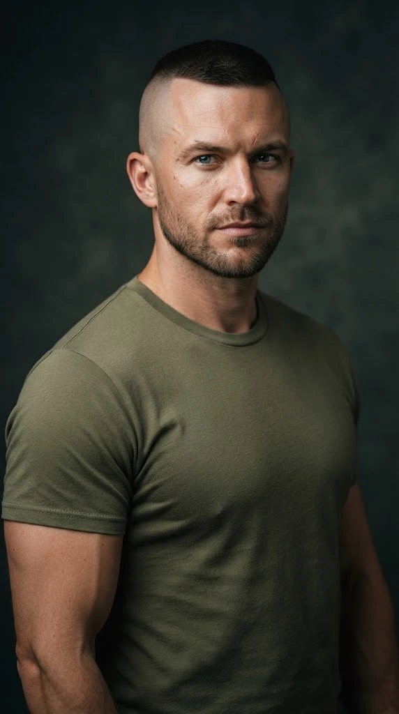 High and tight military haircut