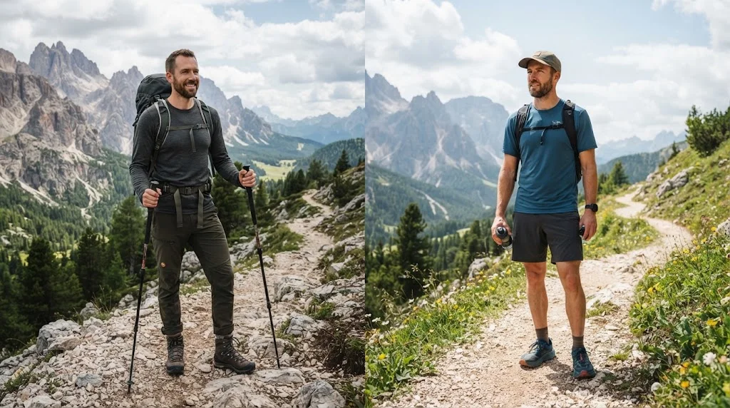 Hiking pants and shorts for different trail conditions