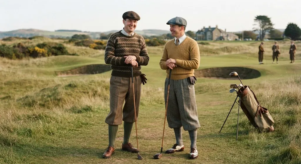 1920s men wearing knickers and plus-fours for outdoor activities