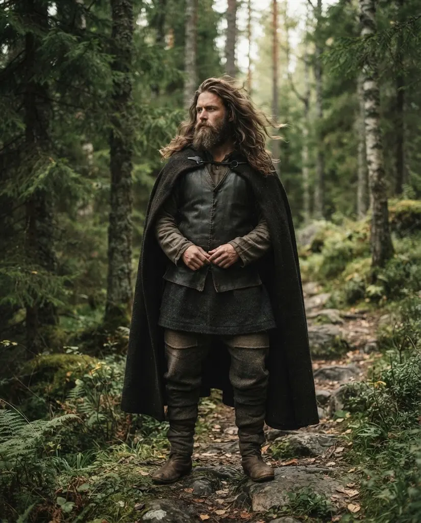 Long loose Viking hairstyle for men