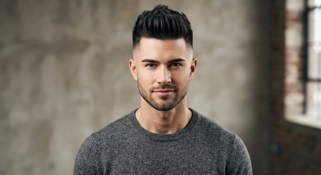 Military faux hawk hairstyle