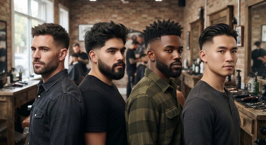 Low fade, mid fade, high fade, and skin fade hairstyles