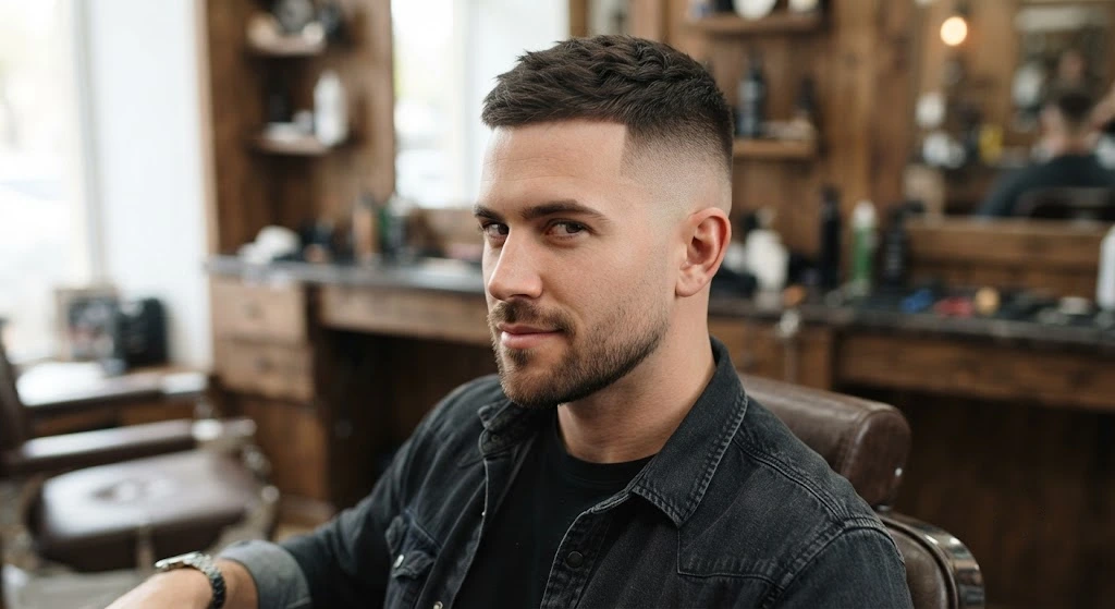 Skin fade military haircut