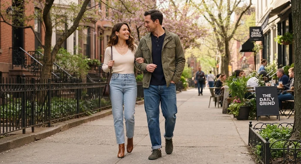 Weekend outfits for mild 60-degree weather