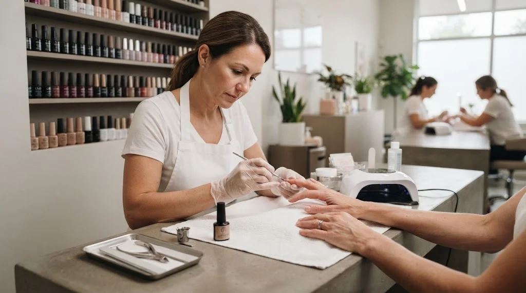 Repeated gel manicure exposure over time