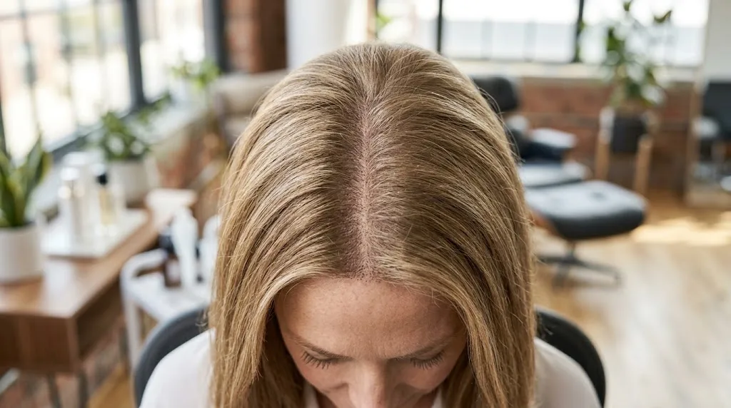 SMP density treatment for diffuse hair thinning and widening part