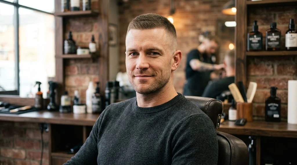 High and tight haircut for an oval face