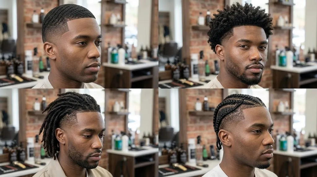 Mid fade styles for waves curls locs and braids