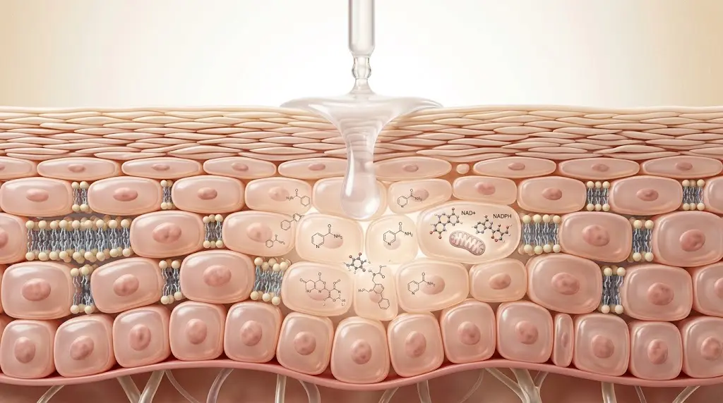 Niacinamide supporting skin cells and barrier function