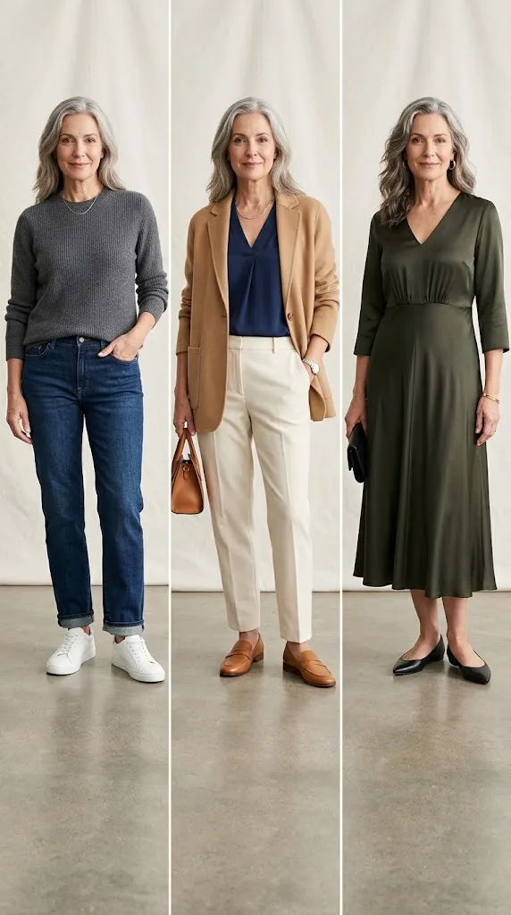Three outfit ideas to build style confidence over 50