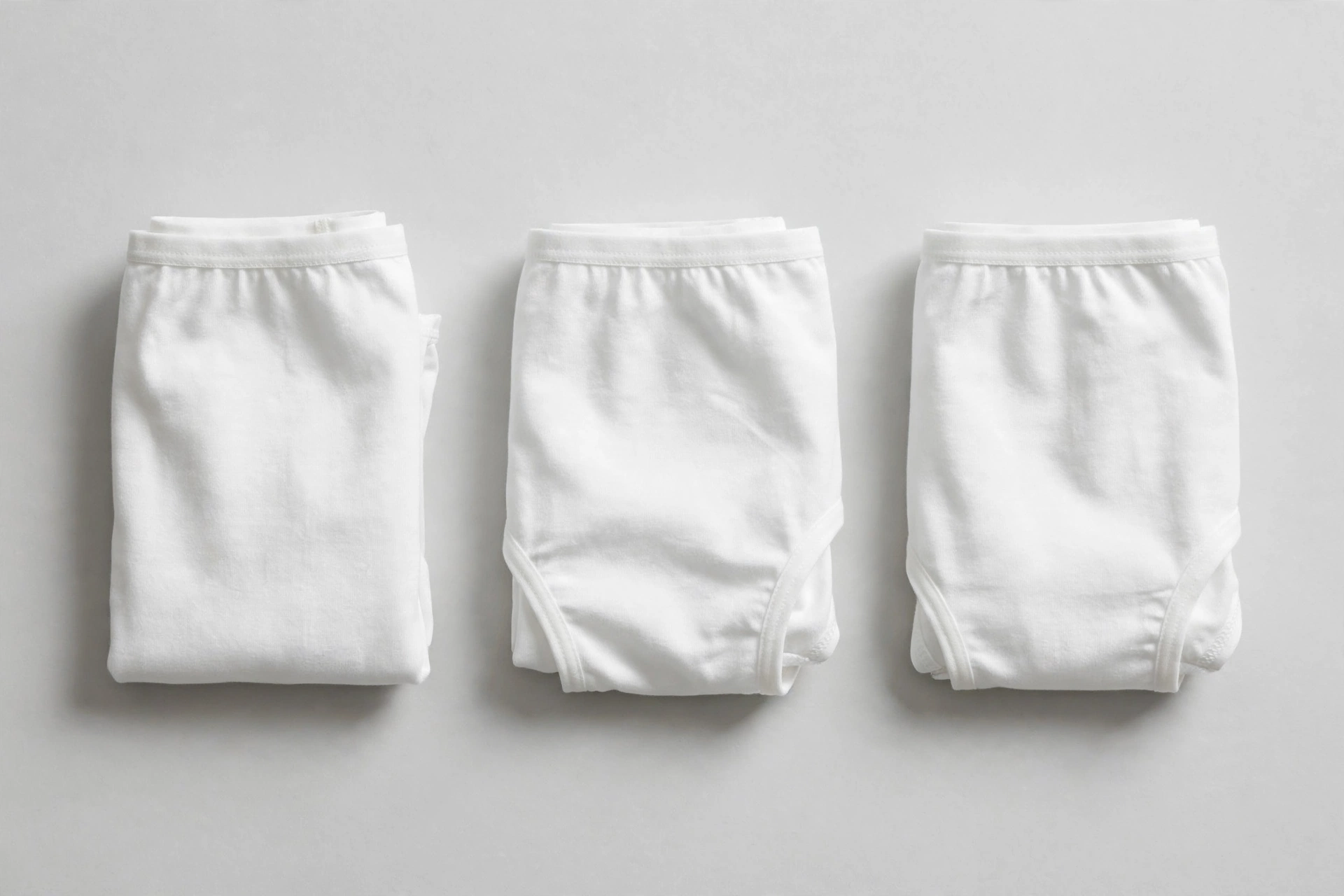 Folded white cotton women's briefs — breathable everyday underwear for women over 50