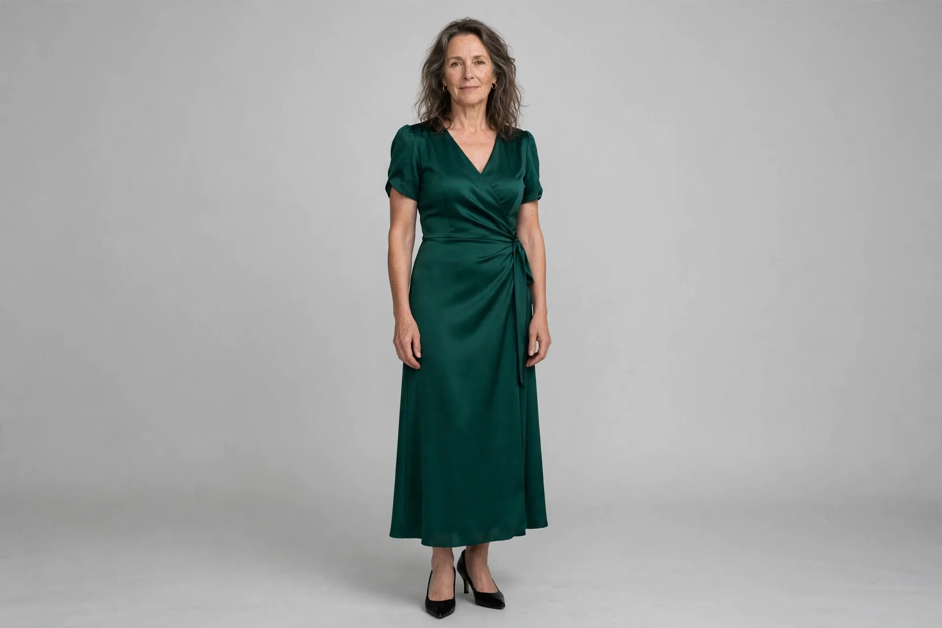 Woman in a sophisticated cocktail dress